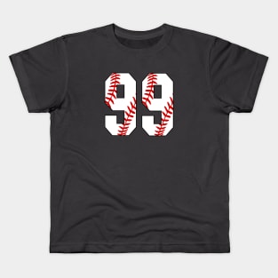 Baseball Number 99 #99 Baseball Shirt Jersey Favorite Player Biggest Fan Kids T-Shirt